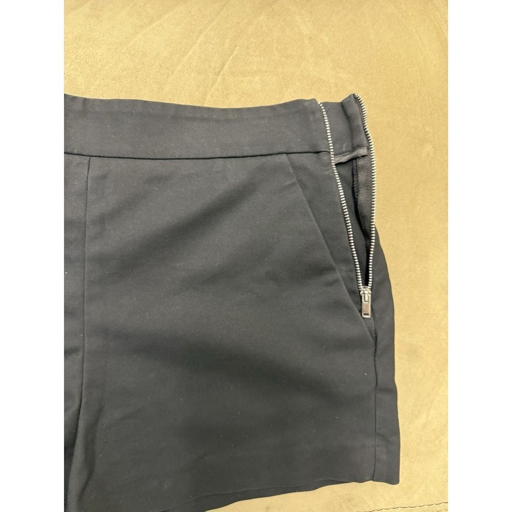 Zara Black Womens Shorts. Side Zipper. Sz L - Picture 7 of 12
